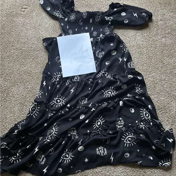 Dressed in LALA Black and White Celestial Maxi Dress - Picture 2 of 3